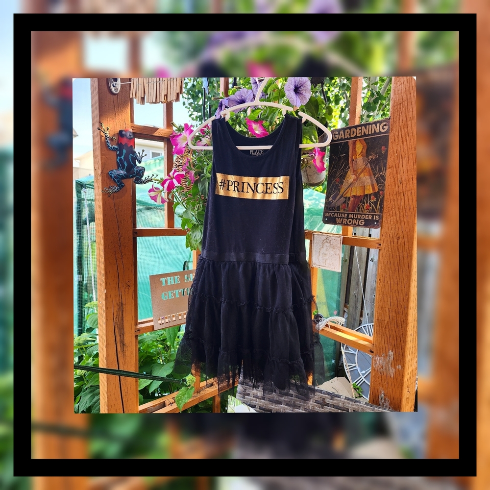 🤘 The Children's Place Black Punk Rock Babydoll Dress 🤘